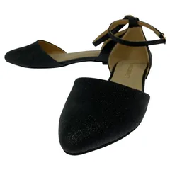 LiBERTYDOLL リバティードール ラメ ストラップ フラットパンプス sizeM/ブラック