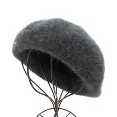 オーバーライド override 美品 ベレー帽 帽子 ニット アンゴラ ストレッチ 57.5cm グレー /VU□ 0414