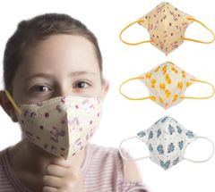 Makrite] 子供用 不織布 100枚 立体 マスク | 使い捨て ウイルス バクテリア 防止 - 個包装