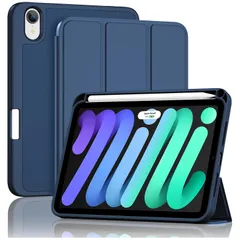 【特価商品】(2024発売) Mini6 第6世代 (2021発売) 第7世代 ケース 8.3インチ ペンホルダー付き Pro オートスリープ/ウェイク機能 耐衝撃 三つ折りスタンド A17 適用機種：iPad Mini A17 Mini Pro 第7世代 2