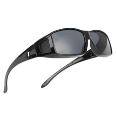 [送料込]ブラック [ＭＡＬＫＡ] 【SNS活躍中のサイクリスト推薦】 オーバーサングラス 眼鏡の上から 偏光 釣り UV400 運転