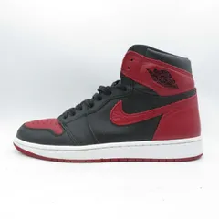 NIKE 16aw AIR JORDAN 1 RETRO HIGH OG BRED BANNED 555088-001 ナイキ エアジョーダンワン レトロ ハイ ブレッド バンド スニーカー  大名店のサムネイル