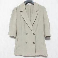 美品 22SS FRAY ID フレイアイディー タックバルーンスリーブジャケット FWFJ221011 0 ベージュ レディース 古着 中古 USED