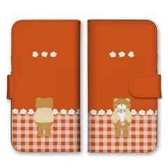 iPhone 11 iPhone11 ケース 手帳型 アイフォン11 スマホケース 携帯ケース くま クマ くまちゃん テディベア 可愛い お花 ギンガムチェック ベージュ こども キッズ カラー10