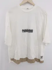 ◇ A.T.C プリント 派手 半袖 Tシャツ カットソー サイズM ホワイト系 マルチ メンズ P  【1307040025048】