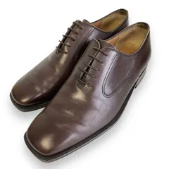 美品 GIVENCHY ジバンシィ レザー スクエアトゥ レースアップシューズ ビジネスシューズ サイズ41 26cm ブラウン メンズ 古着 中古 USEDのサムネイル