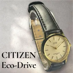 CITIZEN シチズン Eco-Drive エコドライブ レディース 稼働品 ゴールド/ブラック ソーラー腕時計