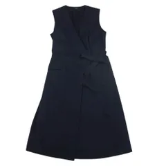 theory セオリー 01-6305542 2016年モデル LIGHT SUMMER WOOL ライトサマーウール ロング ジレ ベスト ワンピース ネイビー系 2【中古】のサムネイル