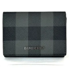 【未使用/付属品付】バーバリー 3つ折り財布 Vチェック 黒 レザー BURBERRY バーバリー 三つ折り財布 財布 メンズ ヴィンテージ