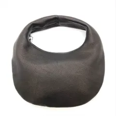 Aeta アエタ ワンショルダー M ハンドバッグ レザー D59 ダークブラウン シルバー金具 レディース【中古】