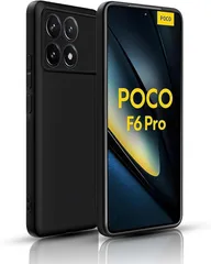 JACRON xiao-mi Poco F6 Pro ケース ブラック 耐衝撃 落下防止 軽・薄型 ストラップホール付き 柔軟 砂艶消しの質感 ほこりが付かない 滑り止め スマートフォンケース(90M-DLD-KI523)
