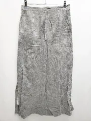 ◇ SLOBE IENA スローブ イエナ ギンガムチェック ロング丈 台形 スカート サイズ36 ブラック マルチ レディース P  【1406240026005】