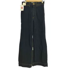アズールバイマウジー AZUL by moussy DARTS DENIMWIDE ハイウエスト ワイドデニムパンツ レディース JPN：M 
