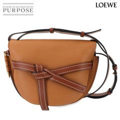 未使用 展示品 ロエベ LOEWE ゲートバッグ スモール ショルダー バッグ レザー ブラウン Gate Bag Small 90288200