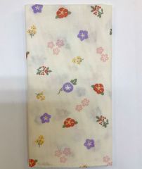 ダブルガーゼ手ぬぐい 和晒し手ぬぐい おまとめ買いがお得 【四季の花 イエロー】汗取り 薄い ご旅行にも 海外土産 出産祝い 沐浴 新品未使用品 日本製
