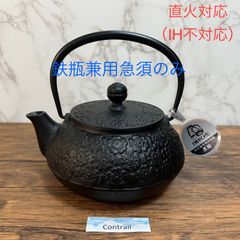 【南部鉄器】岩鋳 鉄瓶兼用急須 5型 サクラ (直火対応）Iron Kettle Nanbu Tekki