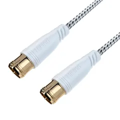 特価商品 HiFind アンテナケーブル スリム 3重シールドテレビ用アンテナ線 S-2.5C-FB同軸コード 極細TV同軸信号線 F型 OFC【衛星放送/BS/CS/地デジ/CATV対応】ナイロン編組 2K/4K/8K(3224MHz)対応 両側差込式 10