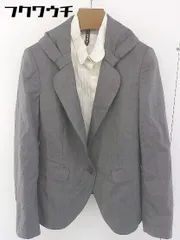 ◇ FRAPBOIS フラボア 1B 長袖 テーラードジャケット サイズ0 グレー オフホワイト系 レディース  【中古】 【1109080006342】