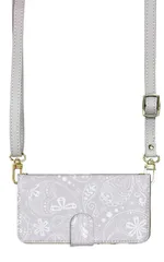 iPhone 16 ケース 手帳型 アイフォン16 スマホケース スマホショルダー レザー ストラップ バンダナ スカーフ パターン ペイズリー かわいい 調節可能 130cm  カラー03