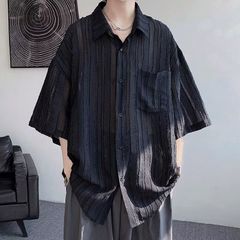 シフォンブラウス レディース 水玉柄 Vネック 長袖 パフスリーブ