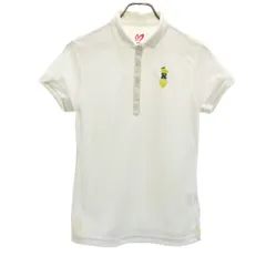 マスターバニーエディション 日本製 ゴルフ 半袖 ポロシャツ 0 白 MASTER BUNNY EDITION 鹿の子地 レディース 古着 【240326】 メール便可