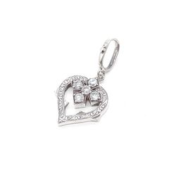 Loree Rodkin ローリーロドキン ネックレス ペンダントトップ チャーム SILVER  925 シルバー ジルコニア OPEN HEART PRINCESS CROSS PENDANT