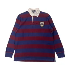 Polo by Ralph Lauren ラルフローレン 長袖ラガーシャツ L/ネイビー×ワインレッド系 メンズ インパクト21