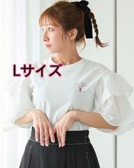 【新品タグ付き】しまむら 辻希美 アンジュシャルム トップス Tシャツ Lサイズ レース