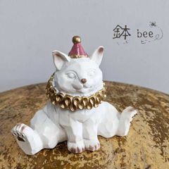 シェリーキャット　アイボリー3点セット　置物　インテリア雑貨