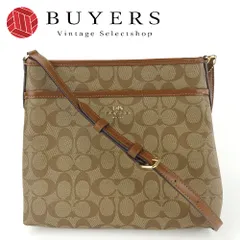 【中古】 コーチ ショルダーバッグ F29210 シグネチャー PVC レザー ブラウン ゴールド金具 斜め掛け カジュアル レディース 女性 COACH