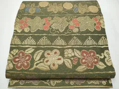 平和屋着物●染織工芸むつろ　辻が花　手描き　絞り　六通柄袋帯　金糸　正絹　逸品　CAAX7462hy