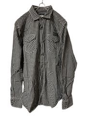 Z1343【美品】DIESEL-Co. ギンガムチェック ウエスタンシャツ ワッペン サイズS