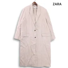 ZARA ザラ 現行タグ 春夏★ 麻 リネン100％ スプリング チェスター コート ジャケット ライトアウター Sz.L レディース