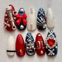 【現品】ネイルチップ 痛ネイル 概念ネイル ヒプマイ ヒプノシスマイク 山田一郎 Buster Bros!!! バスターブロス 【ネイルチップオーダー 可能】 skskネイル