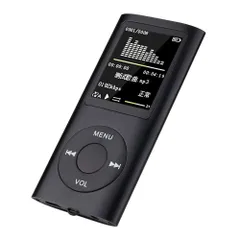 MP3プレーヤー スリムタイプ 《ブラック》 本体のみ AMV動画対応 録音 FMラジオ デジタルオーディオプレーヤー[定形外郵便、送料無料]mer006