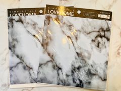 大理石柄  チューブカバー LOVEHOME ×2点セット マーブル モノトーン インテリア 雑貨 冷蔵庫 収納