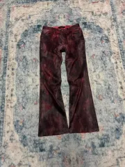 yasuyuki ishii ifsixwasnine レザーパンツハンドメイド Yasuyuki Ishii(ヤスユキイシイ) / ダイヤモンドパイソンパンツ