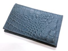 【1151】 EDITION クロコダイル 二つ折り長財布 グレー クロコダイルレザー ウォレット メンズ ユニセックス レディース ブランド財布 お財布 アニマルレザー