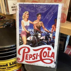 新品 サイン プレート ブリキ 看板 ペプシ コーラ ビンテージテイスト アメリカン インテリア 雑貨
