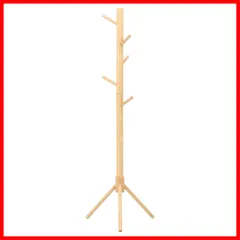 【数量限定】10788 玄関 小枝フック ナチュラル 幅51×奥行44×高さ151cm 木製 ハンガーラック コートハンガー 不二貿易のサムネイル