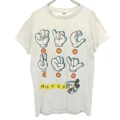 ザディズニーストア 90s オールド ミッキーマウス 両面プリント 半袖 Tシャツ M グレー系 THE Disney STORE メンズ 古着 【240330】 メール便可
