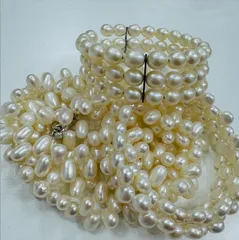 A【ヴィンテージ】本真珠 ネックレス ロングネックレス ブレスレット 3点 まとめ売り パール アクセサリー レディース 真珠 冠婚葬祭