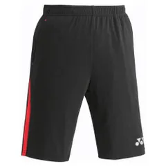 【新品・5営業日で発送】YONEX ヨネックス ヨネックス ユニトレーニングトップハーフパンツ 品番:FW6007 カラー:ブラック／レッド 187 サイズ:S