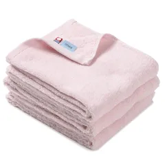 【新品】 imaa(アイマ) 今治タオル 認定 フェイスタオル 3枚セット ほたか 薄手 すぐ乾く 吸水 速乾 日本製 ピンク 1