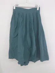 ◇ anatelier アナトリエ ウエストゴム シンプル 大人女子 膝下丈 ギャザー スカート サイズ36 ブルー レディース P  【1307040021538】
