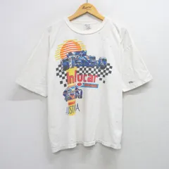 XL/古着 半袖 90s レーシングカー Inducar 大きいサイズ コットン クルーネック 白 ホワイト spe 25jul28 中古 メンズ