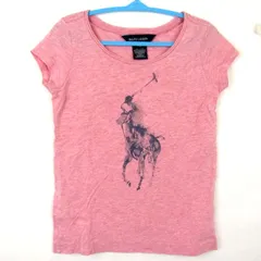 ラルフローレン 半袖Ｔシャツ ビッグポニー トップス キッズ 女の子用 110サイズ ピンク系 RALPH LAUREN 【中古】