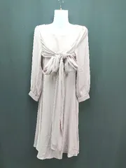 ◇ tocco closet バックジップ パーティードレス 裏地あり 長袖 ロング丈 ワンピース サイズM ピンク レディース E  【1307210033460】