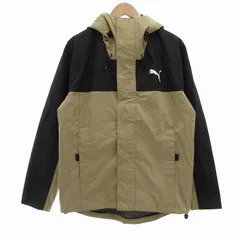 プーマ PUMA タグ付き プロテクティブジャケット マウンテンパーカー フルジップ バイカラー M ベージュ 黒 ブラック /UO