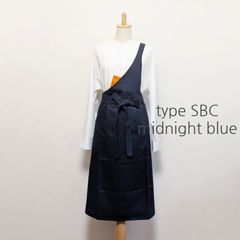 ワンショルダーのエプロン型茶道稽古着【black】VSBC040-70-1